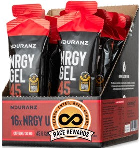 16 x Nrgy Gel 45 with Caffeine Box - Coffee-Cherry Flavour (130 mg caffeine)