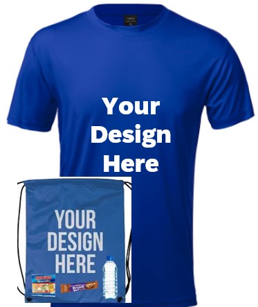 Printed Race T-Shirt With Branded Swag Bag Bundle. From £5.50/runner.